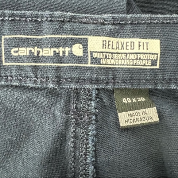 CARHARTT Men’s Work/Casual Pants Sz W40”/Inseam Measures 29” Color Blue Pockets - Picture 6 of 15